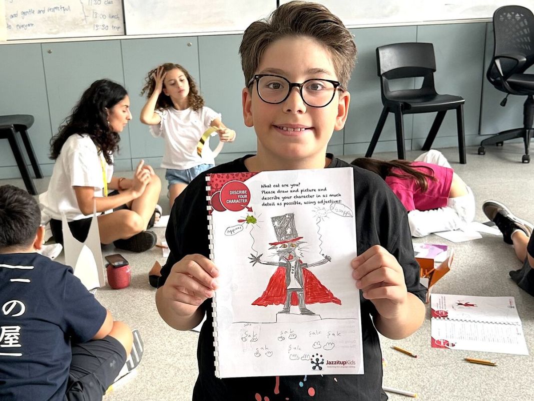Jazzitup Kids pupil showing completed creative course work